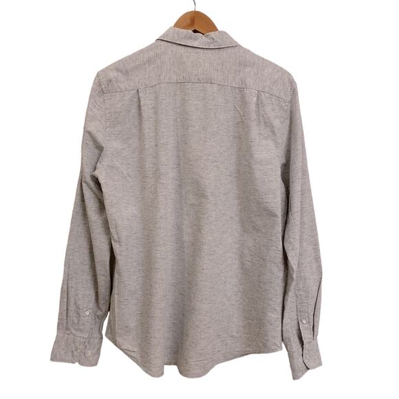 Denim & Flower Long Sleeve Heathered Gray Button Down Shirt Size Large - Picture 2 of 8